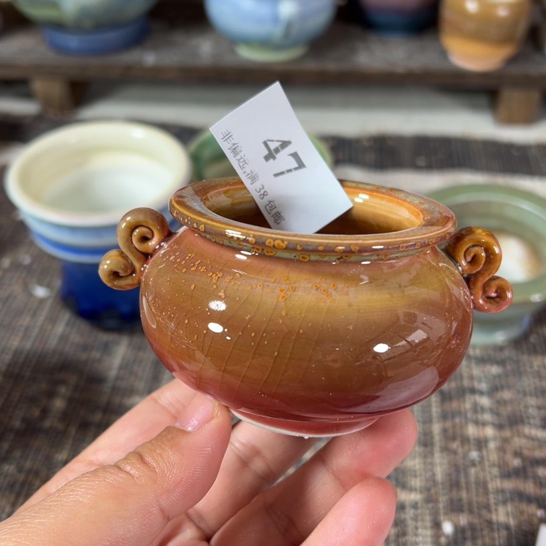 红陶景德镇手工花盆