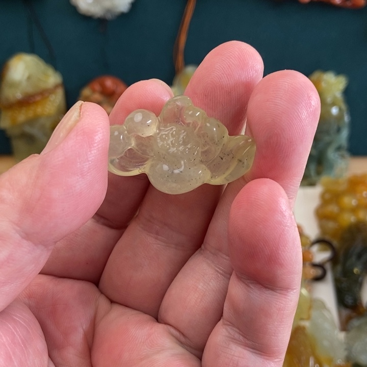 蛇纹石玉合金颈饰