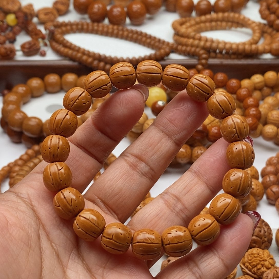 磊*桃核手工老型款手串