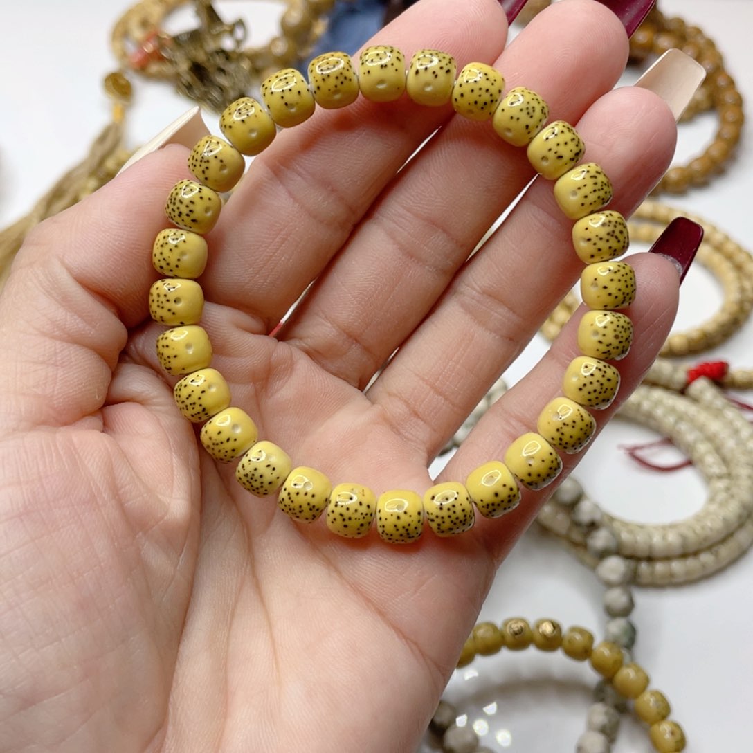 星月菩提吊坠原生态顺白大留白小细星卡8