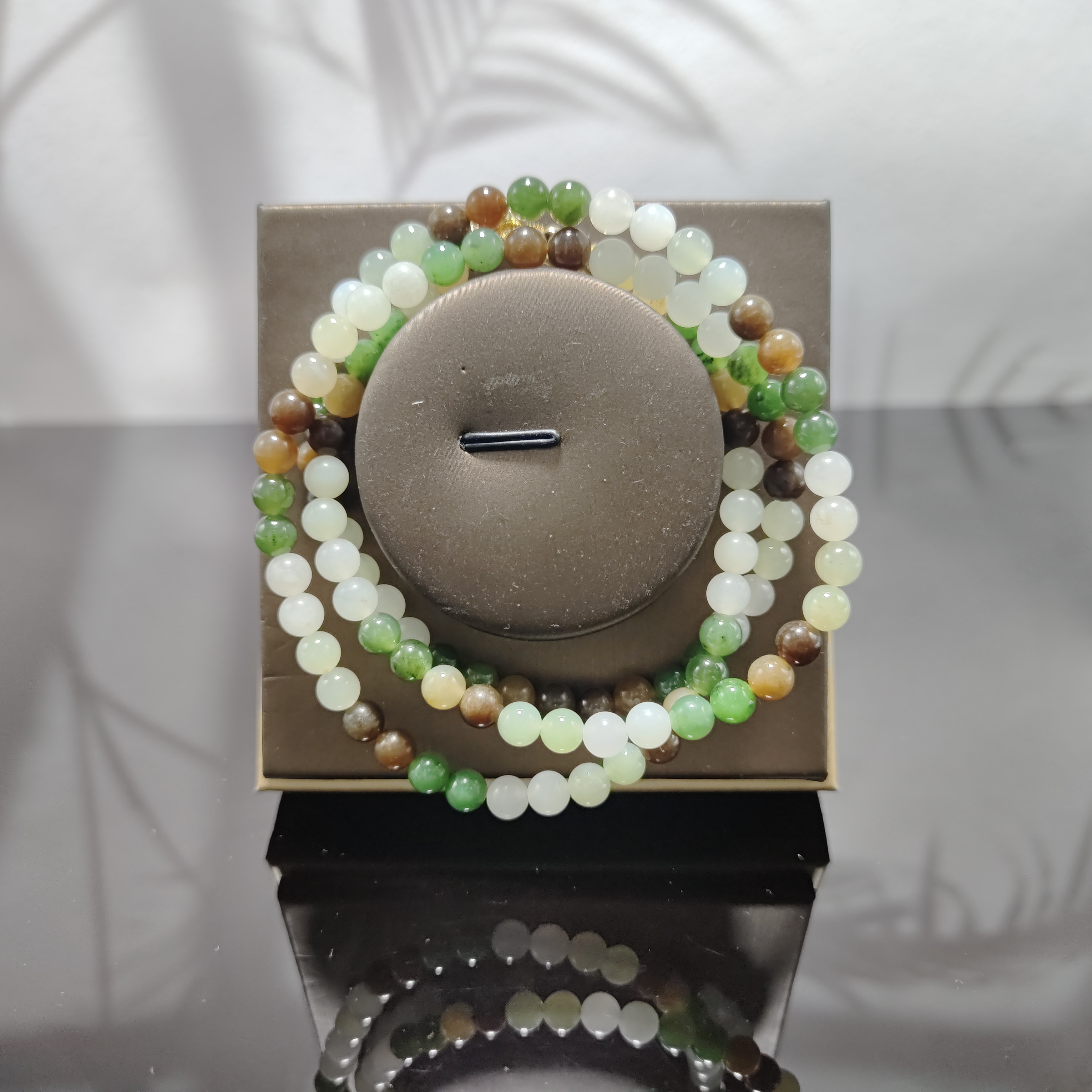 N和田玉多宝圆珠项链（卡6）1769