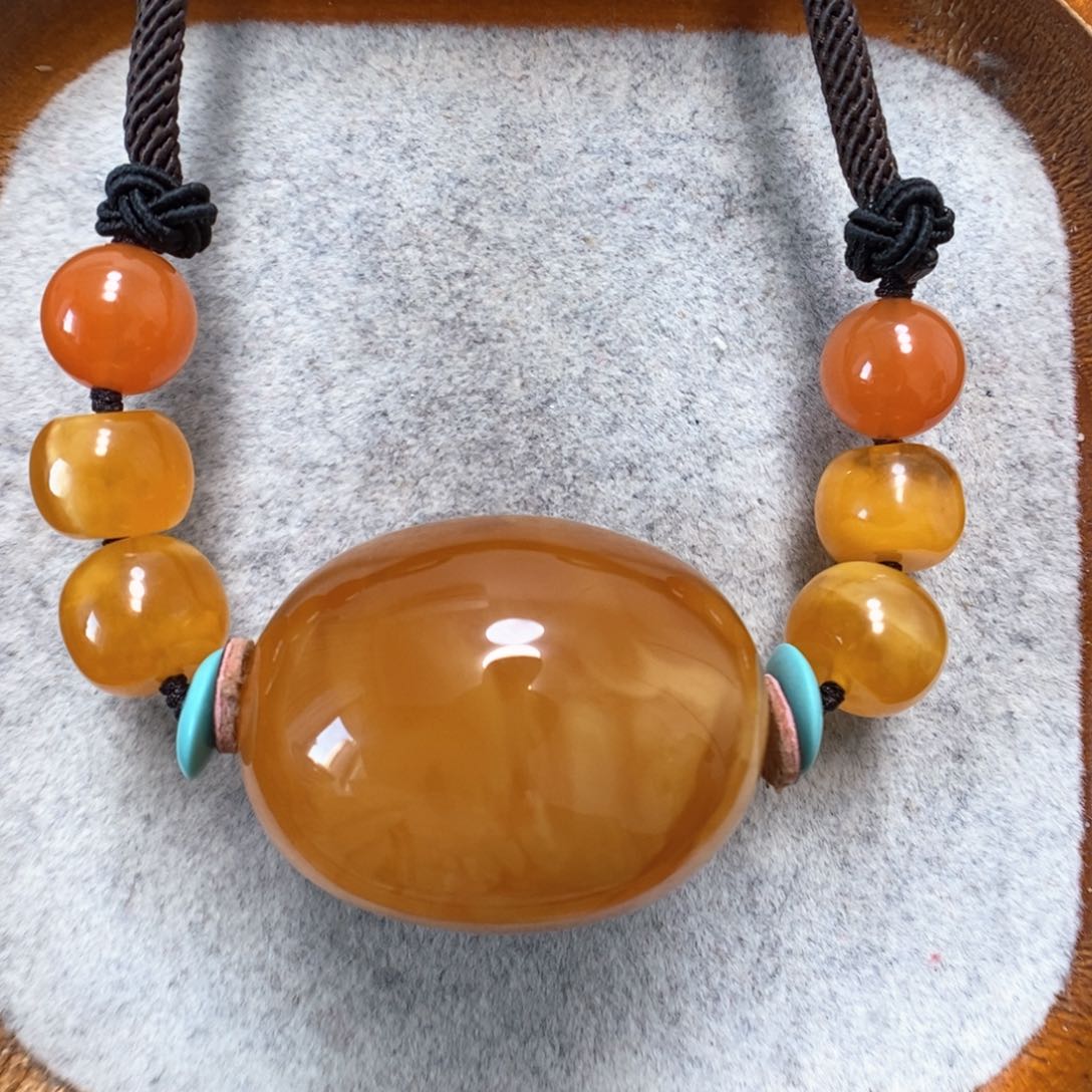 蜜蜡颈饰未镶嵌蜜蜡