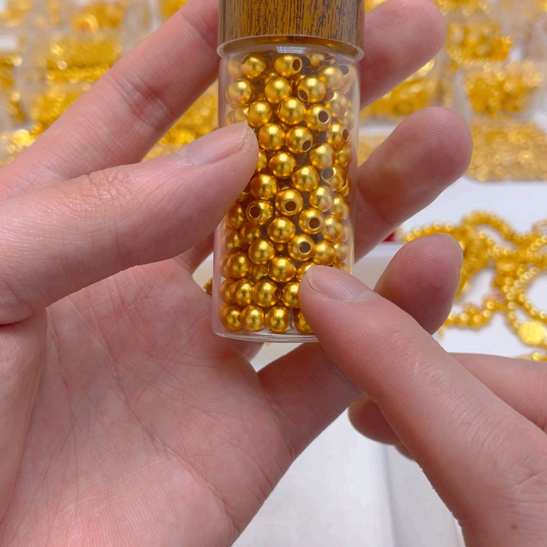 锆石铜合金新款高货古法珠6mm10颗