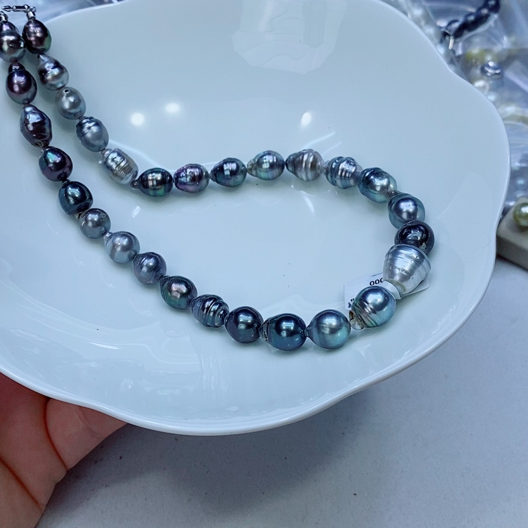 海水珍珠银S925镶嵌颈饰