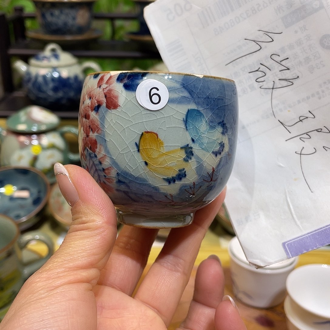 摆件景德镇陶瓷手绘茶具