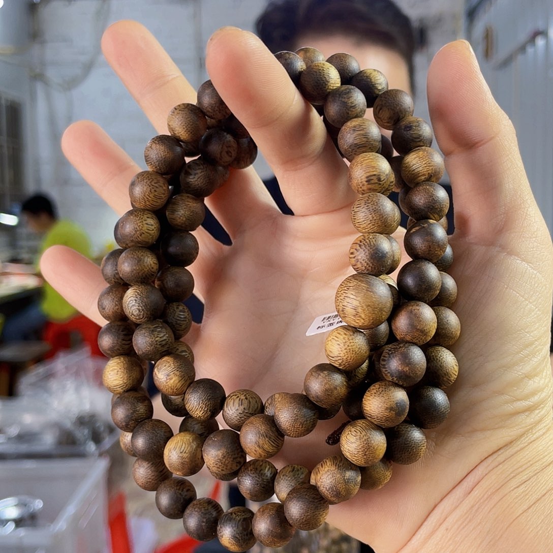 沉香手串棋楠圆珠长串1.0/46克多样性发一