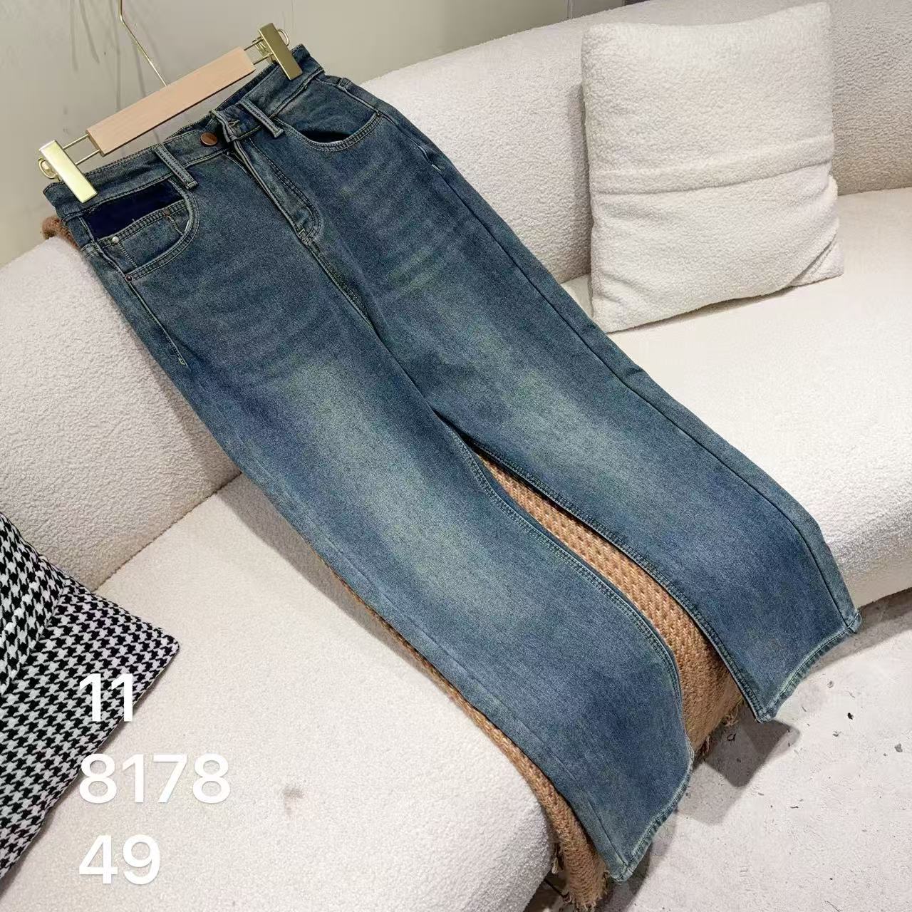 秋冬加绒小脚牛仔裤（8178）