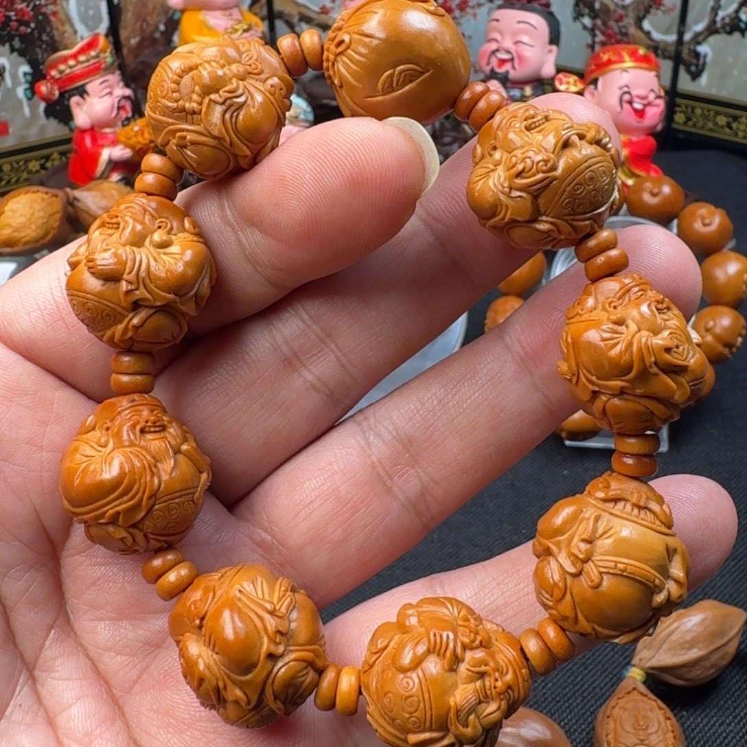 聚***盆橄榄核手串/手链财神