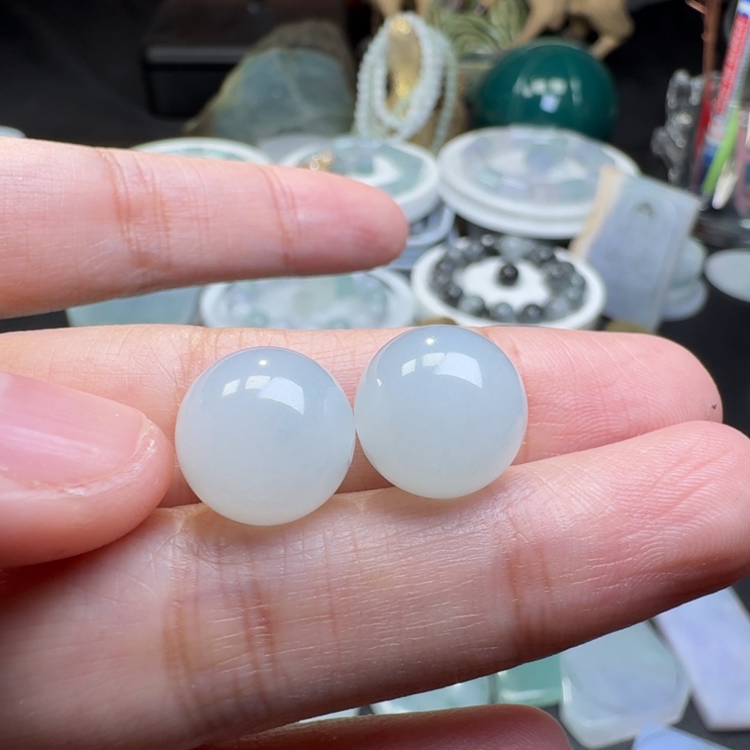 小***柒定制翡翠未镶嵌定制11颗13圆珠
