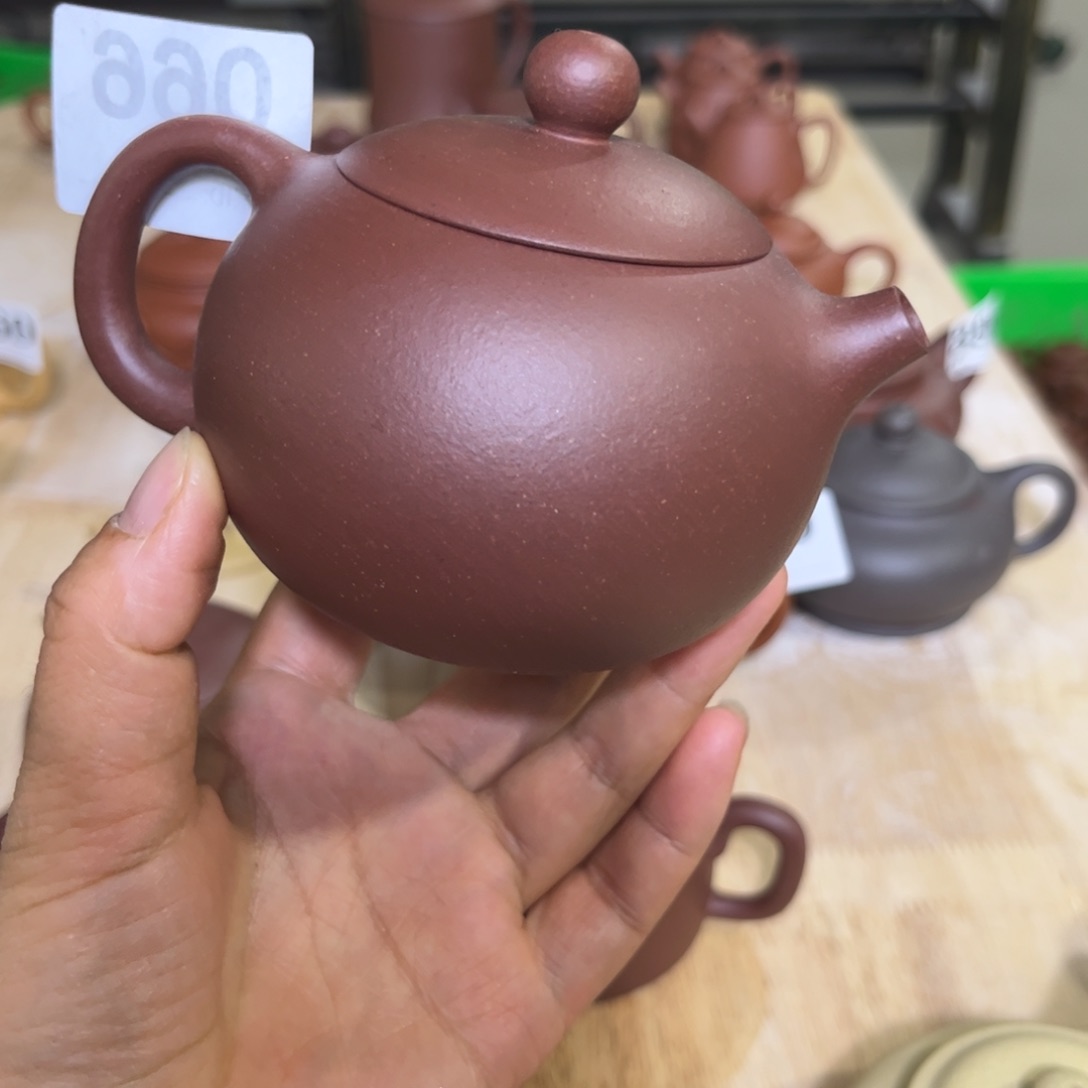 紫砂茶壶底槽清半手290cc