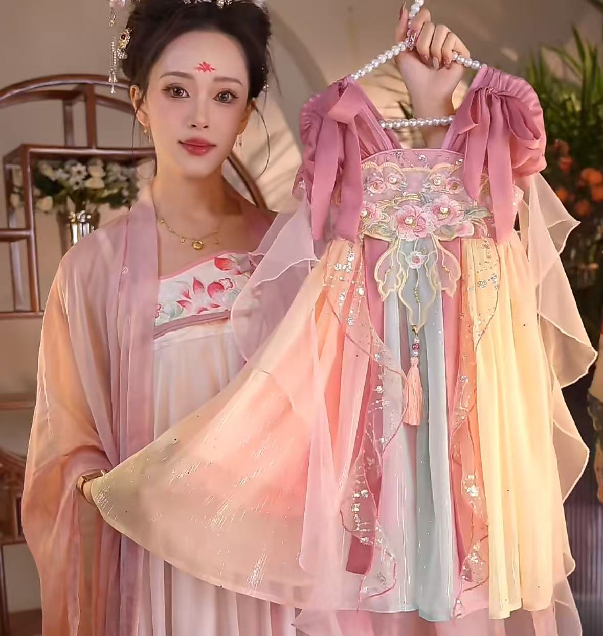 海宁3专属【美人胭】2025新款女童国风仙气中国风夏季汉服HFQ2582