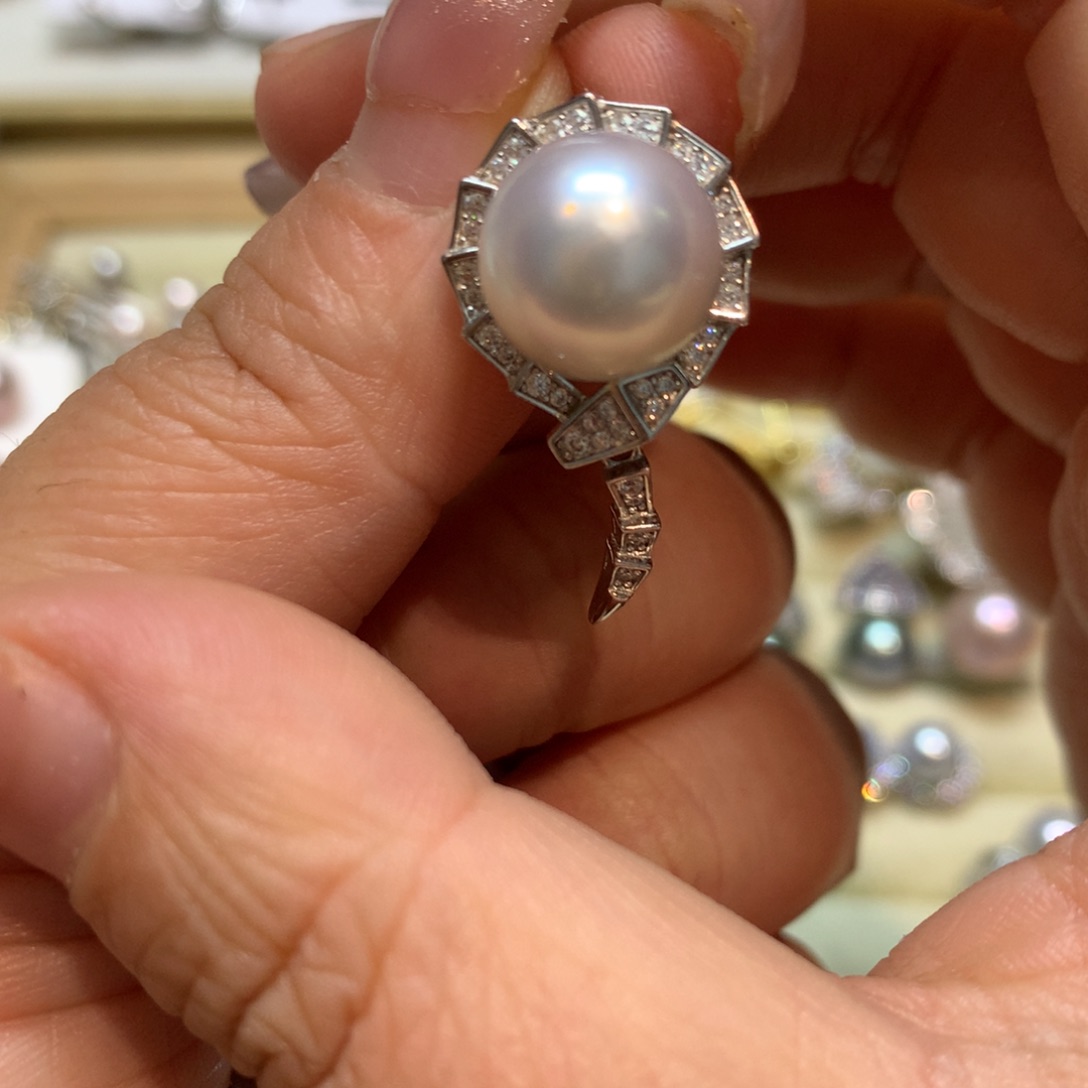 海水珍珠颈饰银S925镶嵌