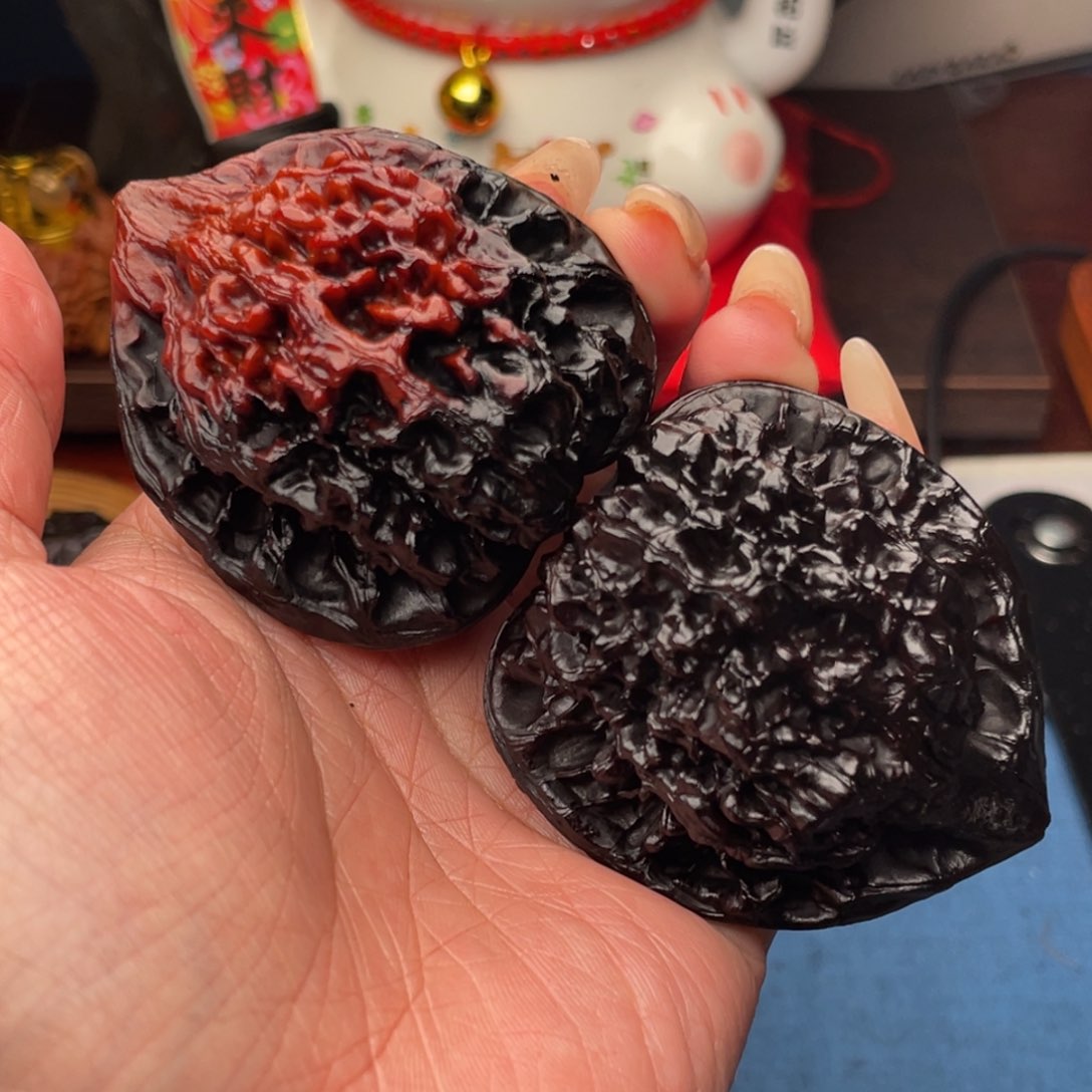 吊坠文玩核桃49彩官帽