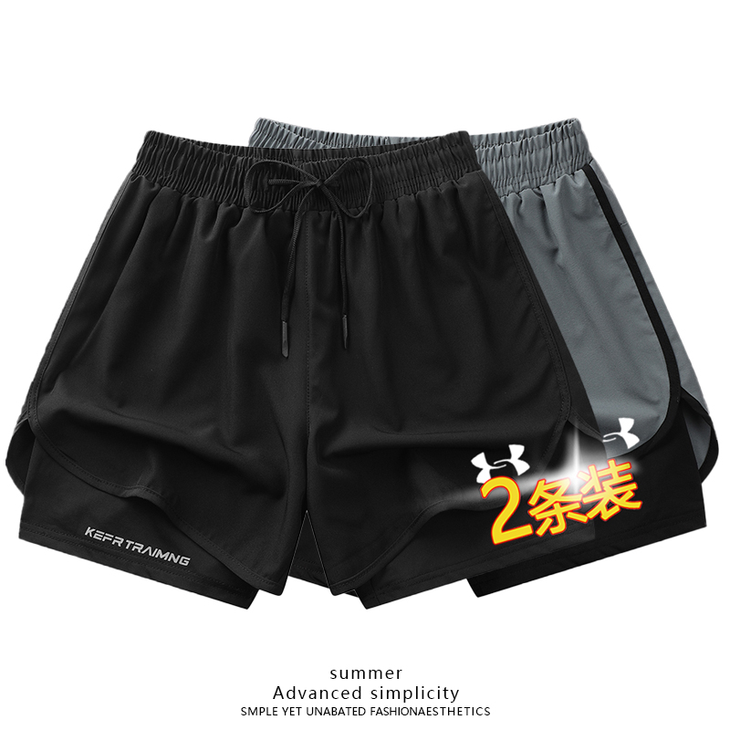 夏季情侣款冰丝速干运动短裤男士薄款透气休闲裤时尚百搭潮流短裤