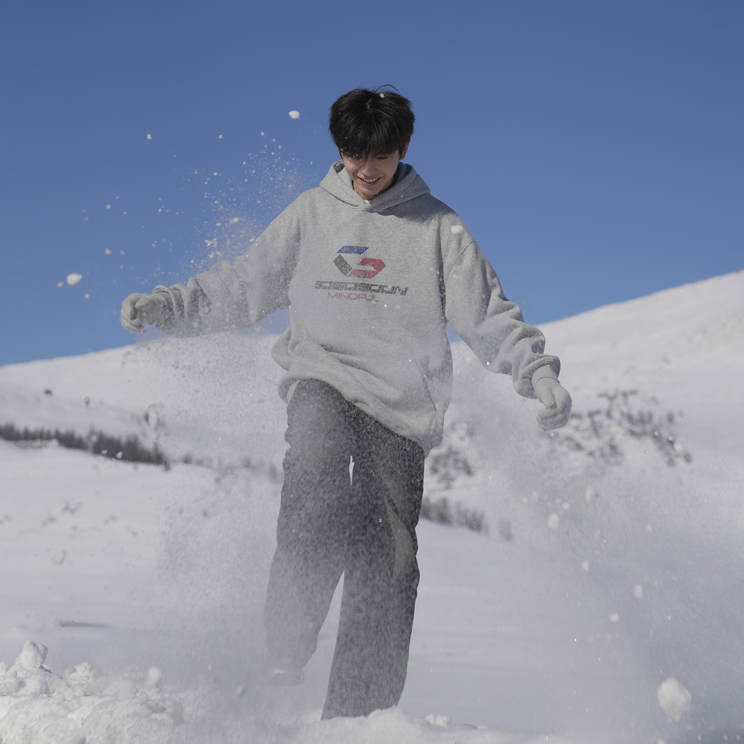 GOGOSOON加绒卫衣男430g新款秋冬连帽美式做旧青少年休闲痞帅上衣