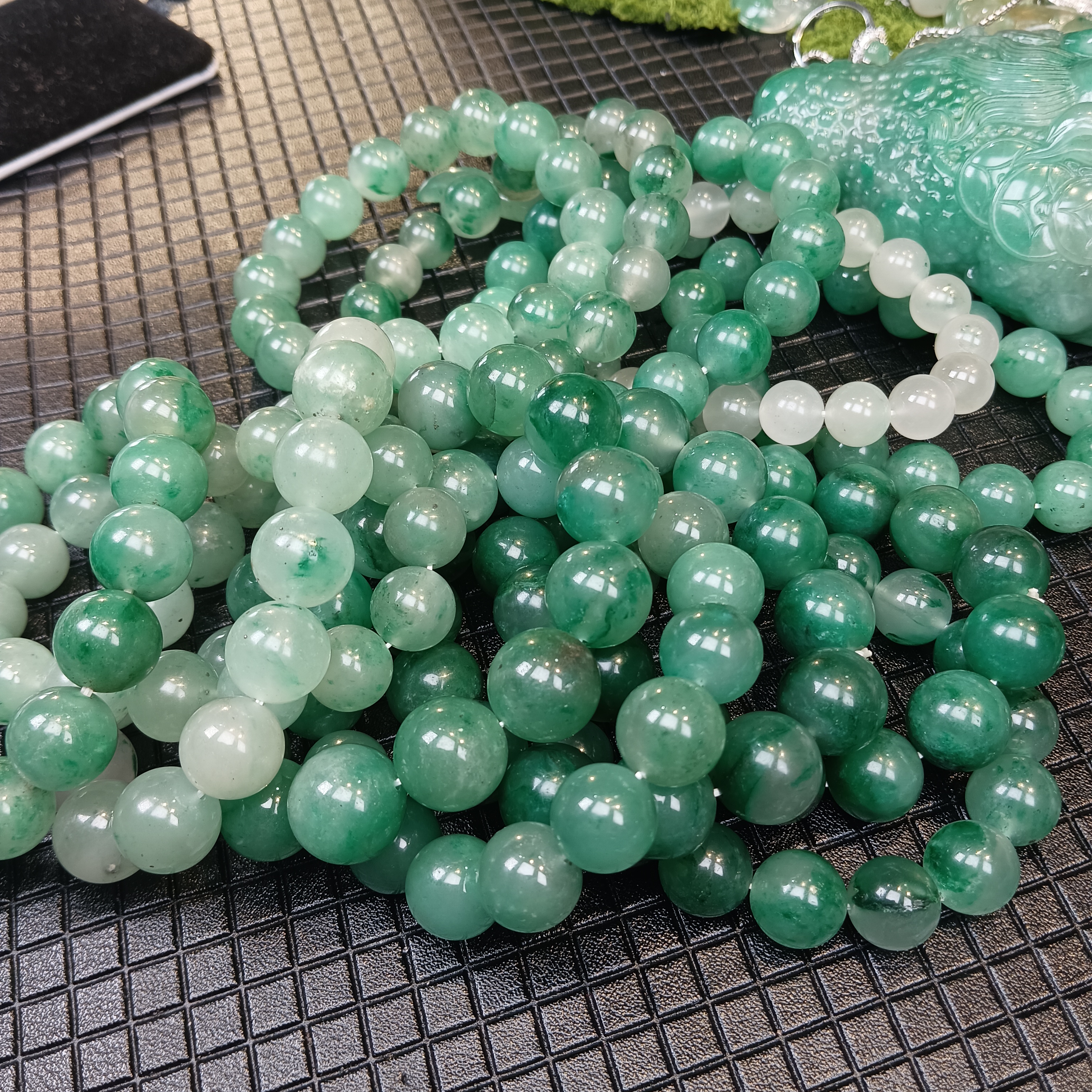 天然非洲翠卡12-15非洲翠手串多样性随机发一