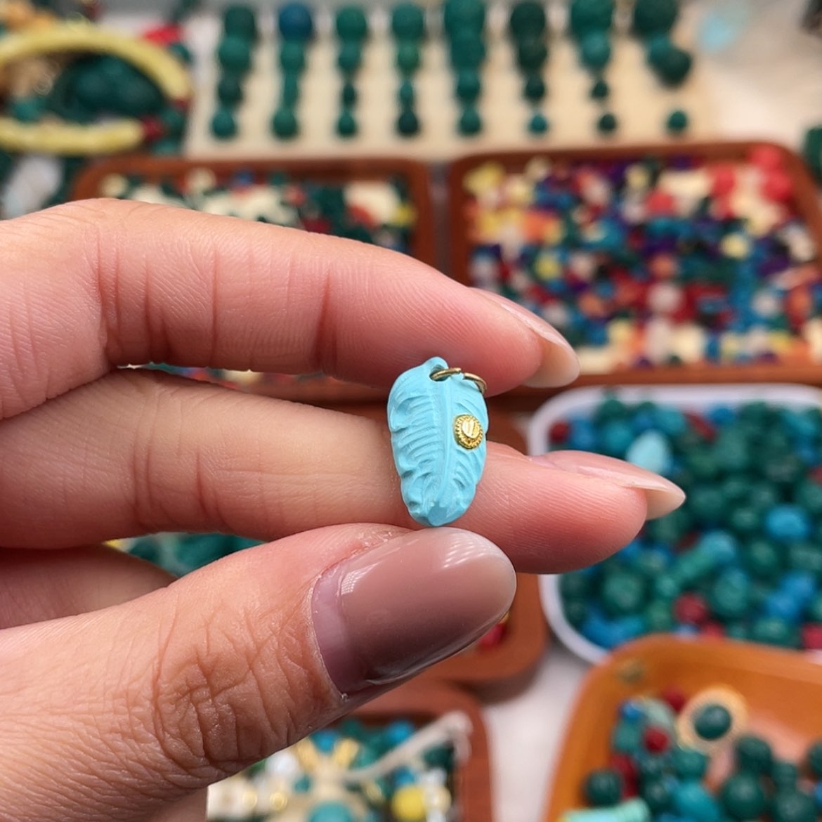 【闪购商品】琉璃非金属羽毛侧挂