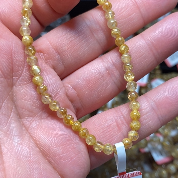 水晶手链未镶嵌天然钛晶