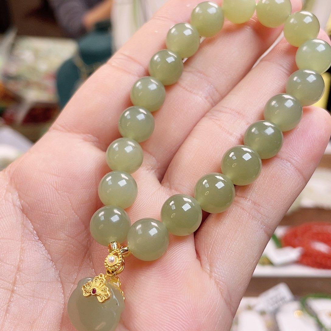 和田玉手链未镶嵌10