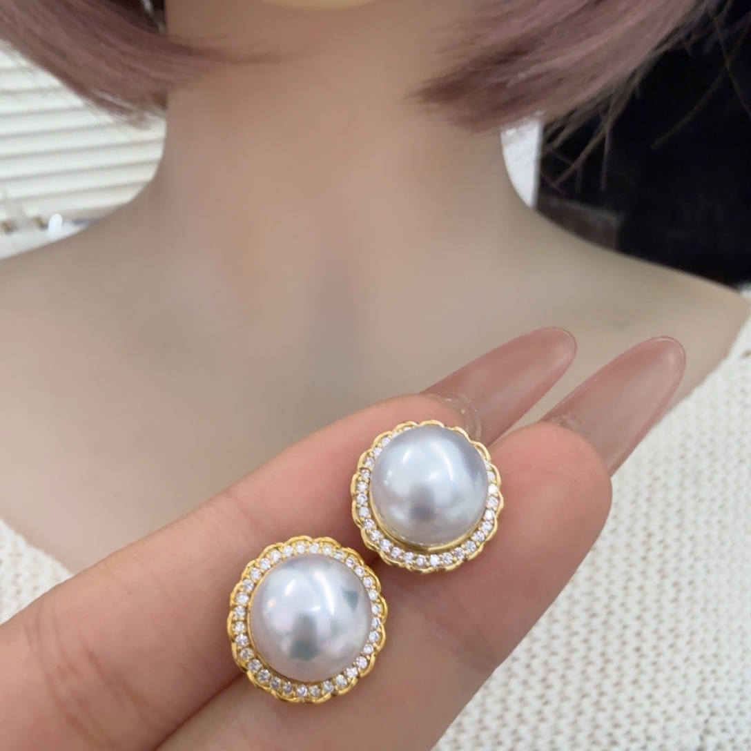 银S925镶嵌海水珍珠颈饰