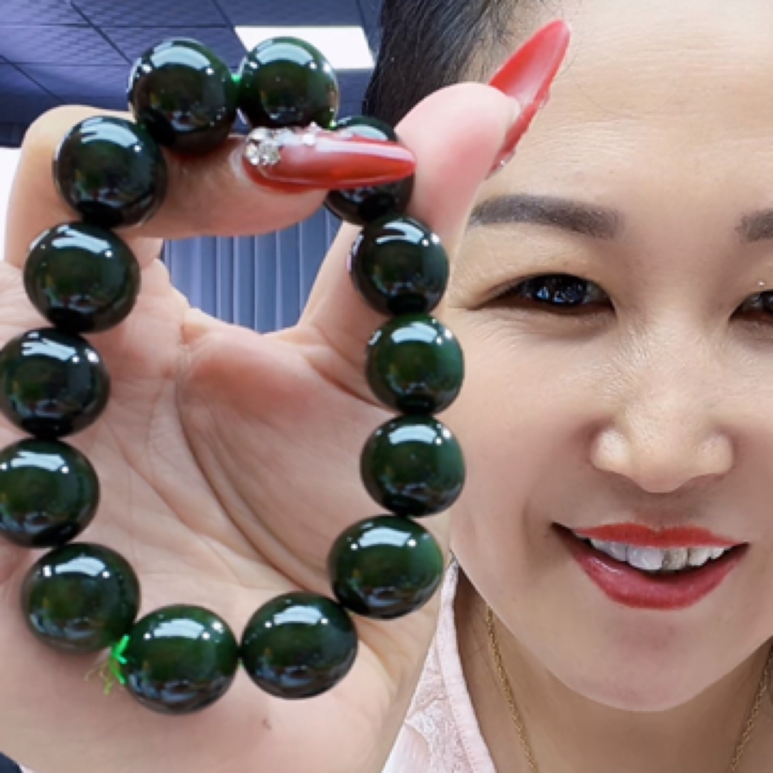 纯天然和田玉俄黑碧16