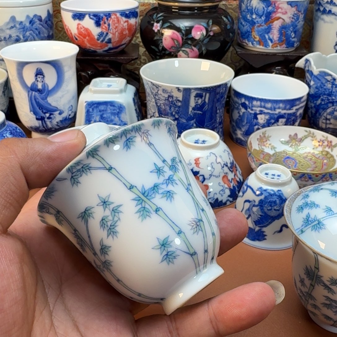 ****4杯子陶景德镇全手工手绘陶瓷