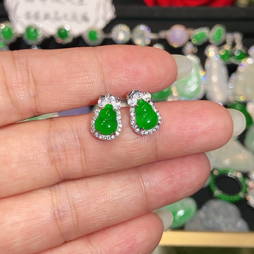 【闪购商品】未镶嵌翡翠耳饰天然翡翠