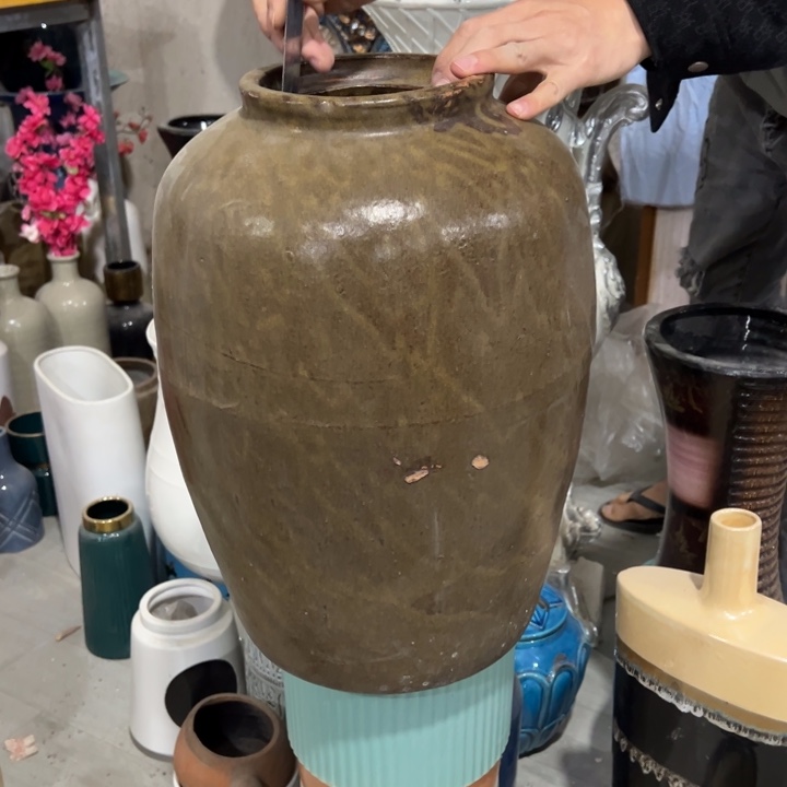 瓶高度44厘米口径15厘米微瑕捡漏粘釉粗糙