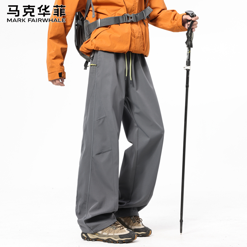 马克华菲秋季户外冲锋工装裤子潮牌时尚宽松百搭休闲裤男士直筒裤