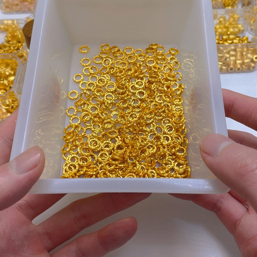 锆石铜合金锤纹盘缠8mm10颗