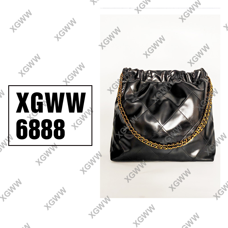 高端定制 2档 牛皮垃圾袋 链条单肩包XH-2022