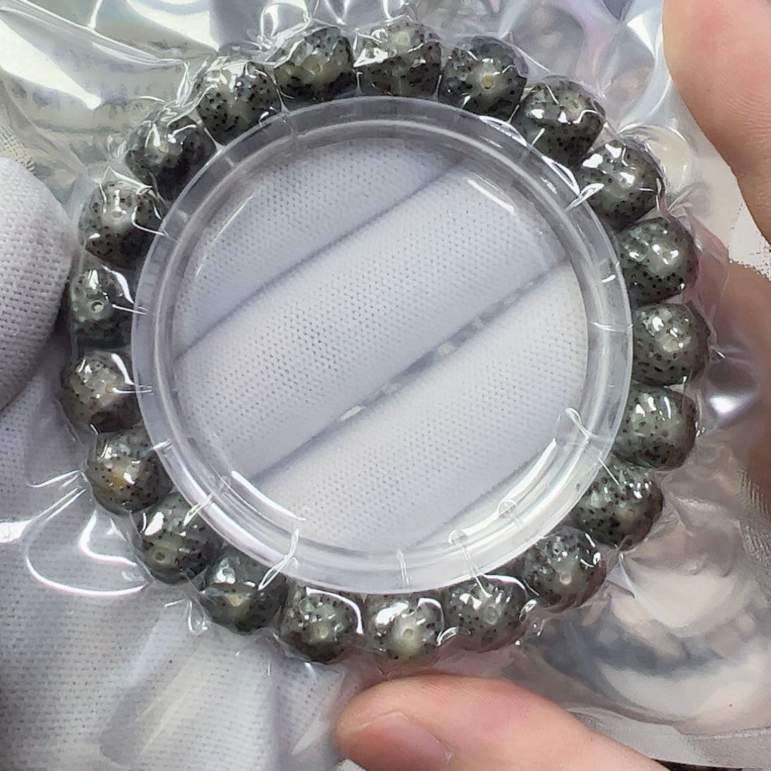 星月菩提手串11黑冰龙鳞a5