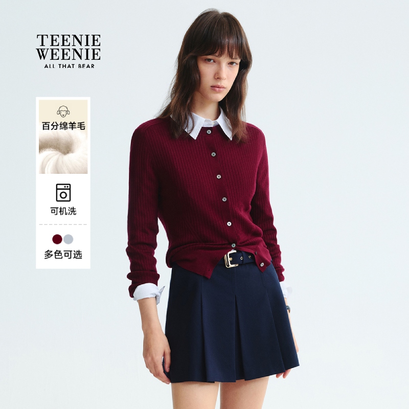 【达人专属】TeenieWeenie小熊25秋针织开衫0591