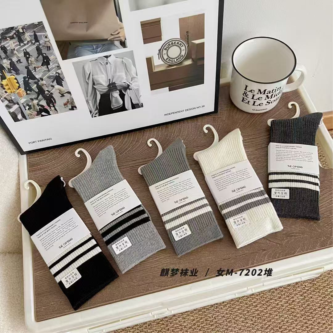 2025网红勃肯必备精品堆堆袜里外全棉老钱风穿搭网红气质女袜