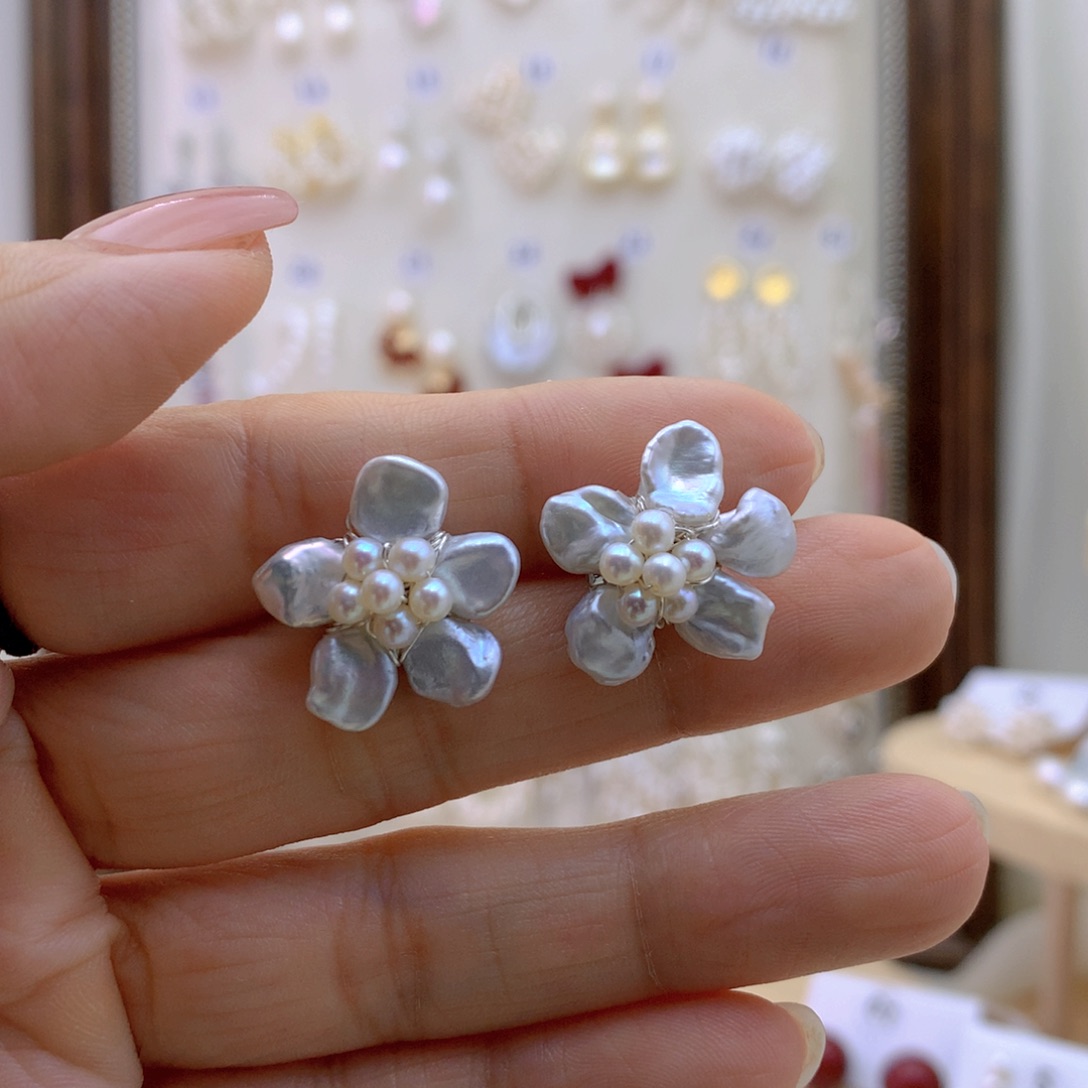 未镶嵌耳饰淡水珍珠