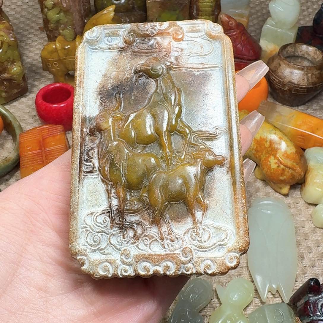 白玉菩提吊坠挂件