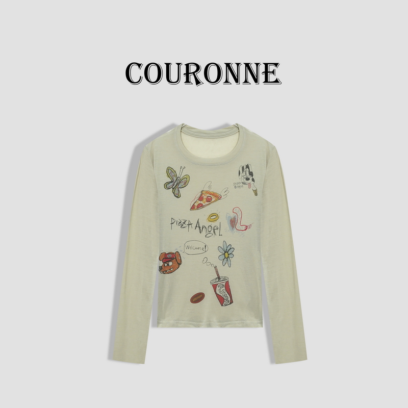 【小熊】-春夏‘’可乐披萨‘’甜酷休闲防晒罩衫健身游泳长袖罩衫26988