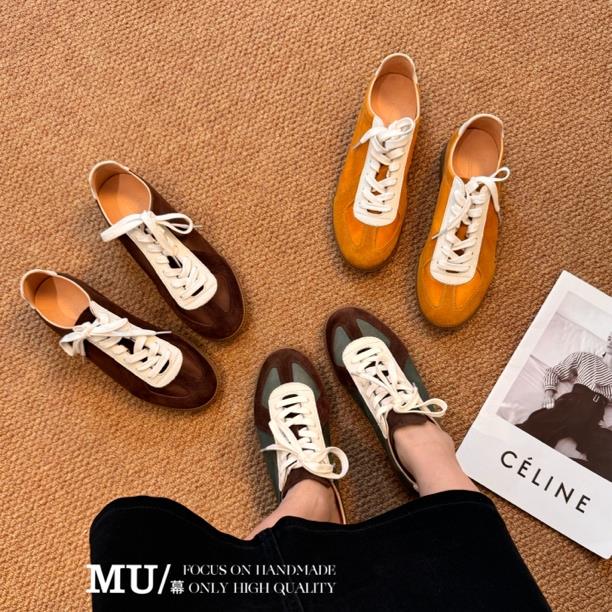 JIELA婕拉秋款轻训系列胎牛皮复古德训鞋女鞋22326-6