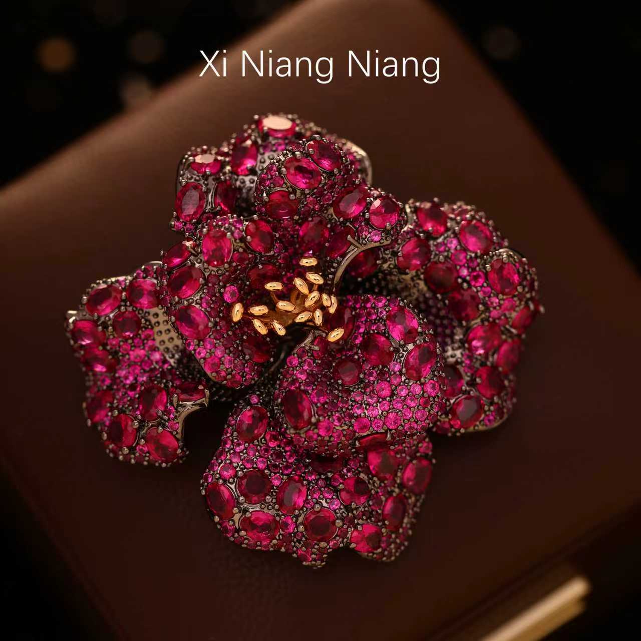 铜合金仿水晶胸针 澜柒-星蒂章子怡同款设计师款经典胸针-S5111