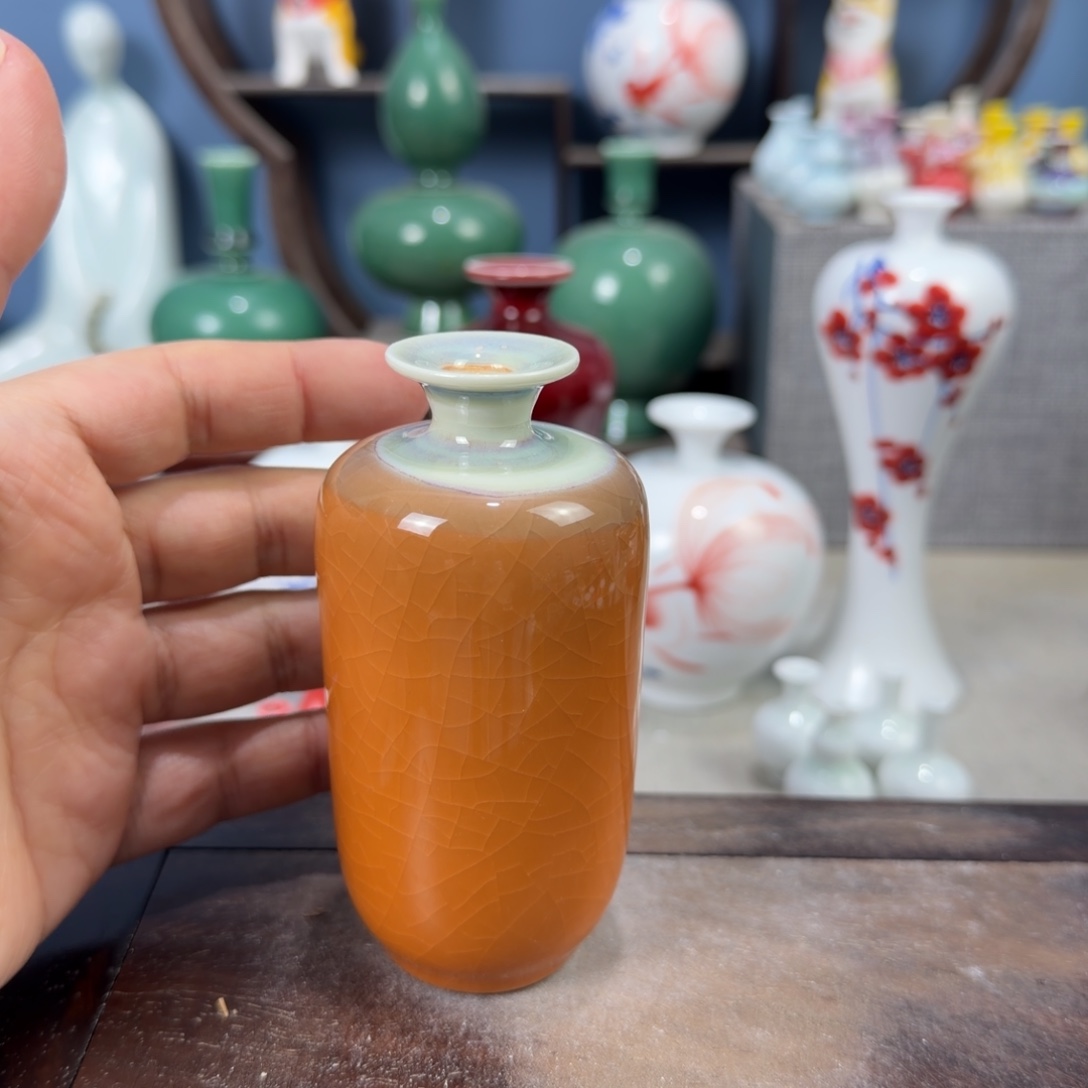 陶瓷手工小花器摆件