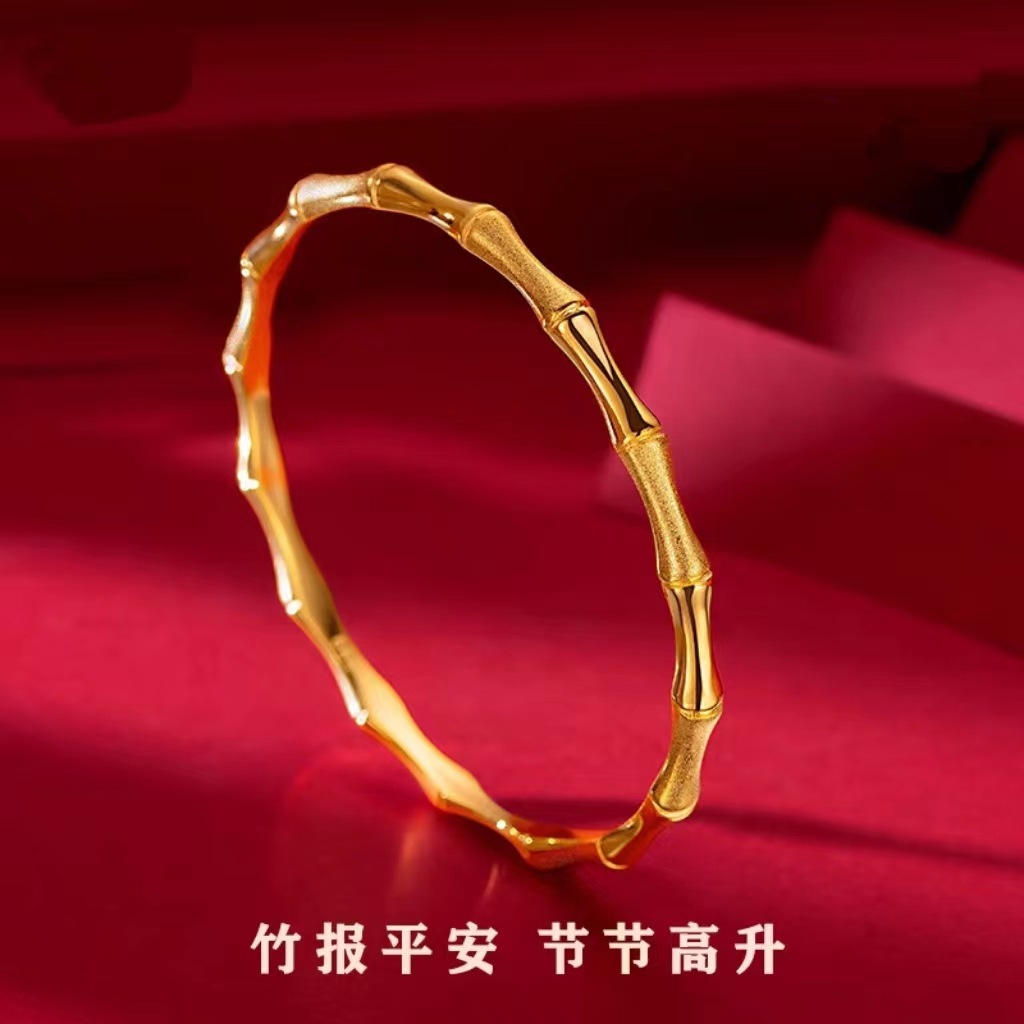 古法节节高升手镯经典竹报安竹节手环复古手饰同款