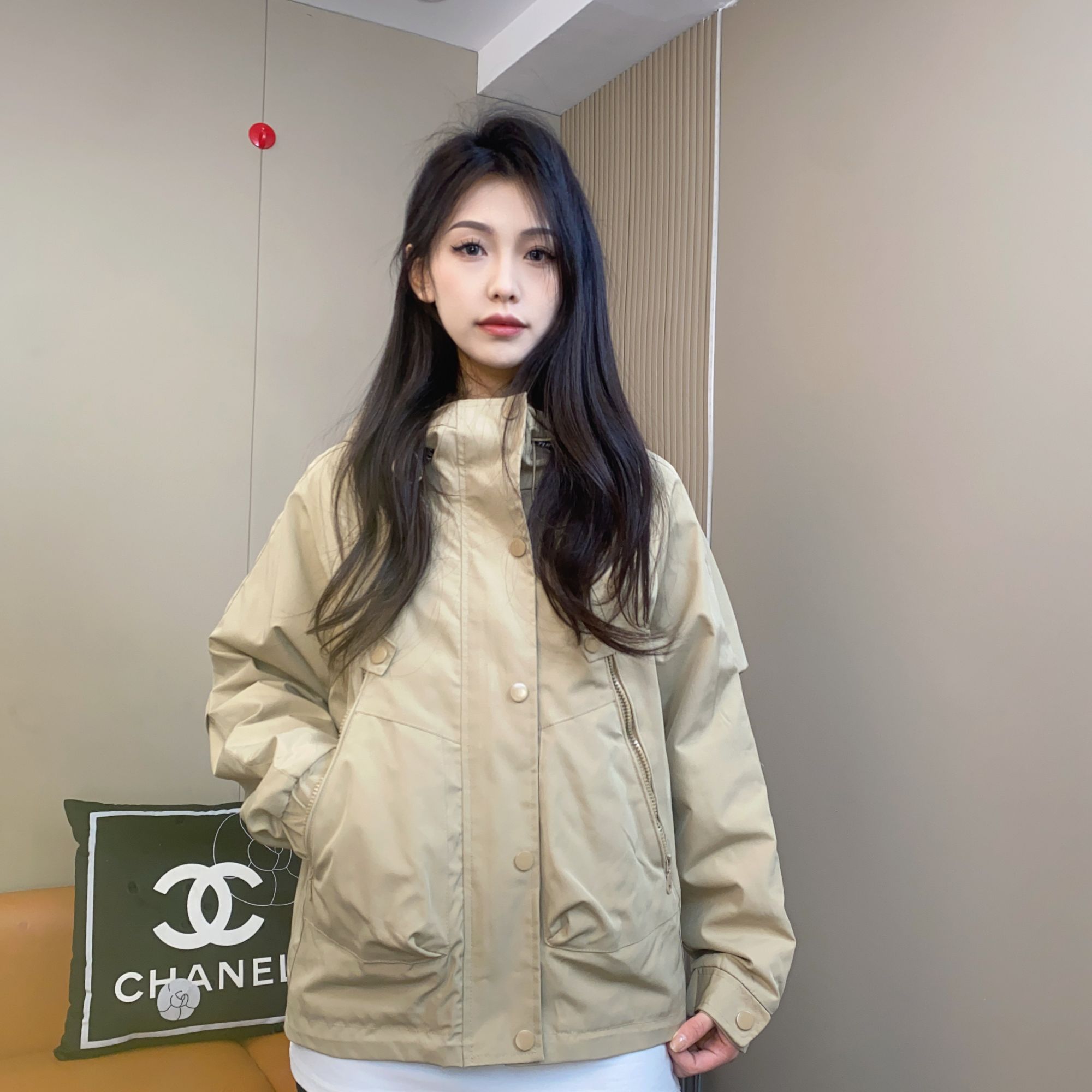 休闲百搭潮流连帽短款二棉外套【8819二棉】