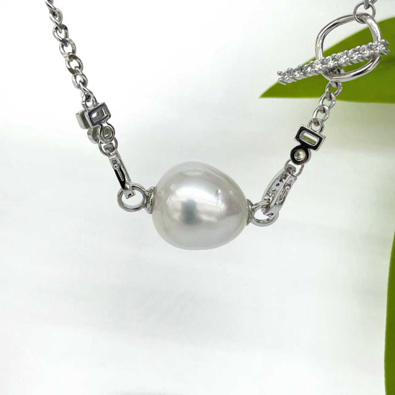 【珍珠皇后】S925银海水澳白珍珠套链（12-13mm）