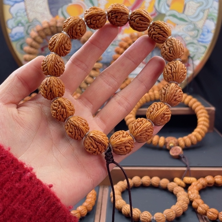 桃核手串龙纹桃核原刺