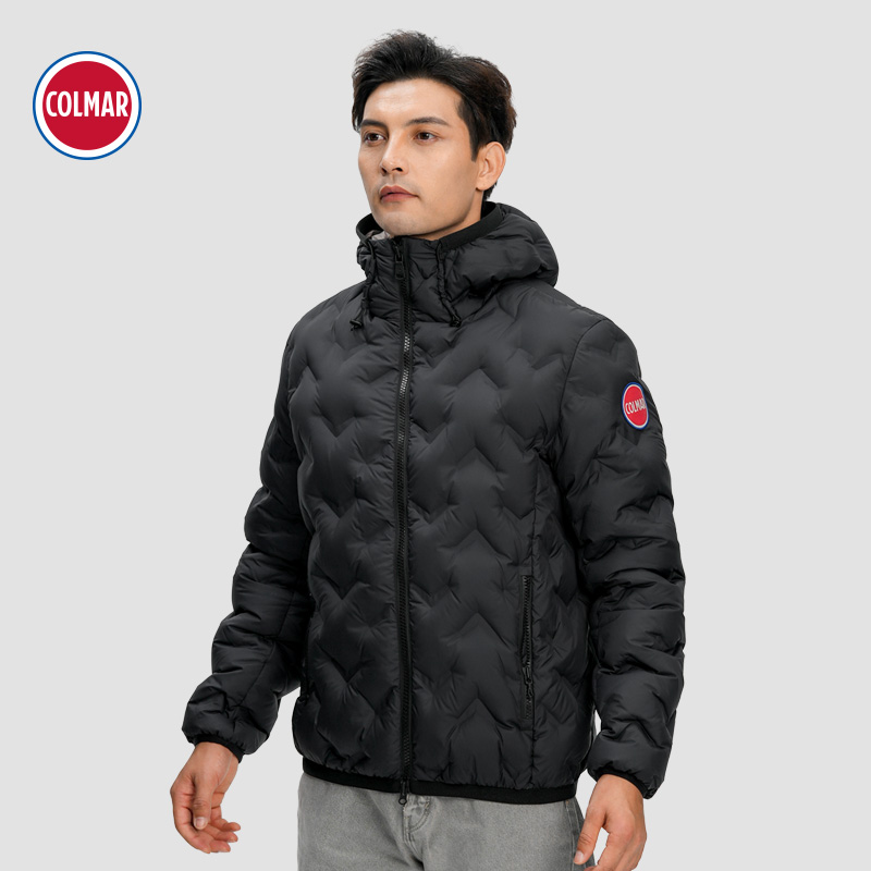 COLMAR/科尔马连帽户外休闲加厚防风立领冬季男士羽绒服保暖外套