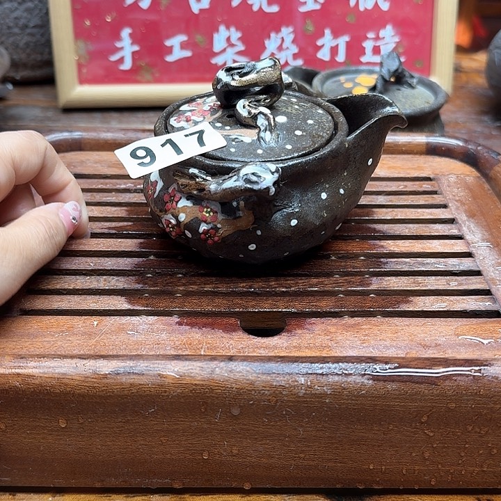 纯手工制作粗陶茶具