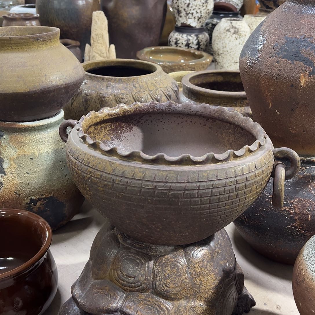 紫砂花盆无孔高17/27