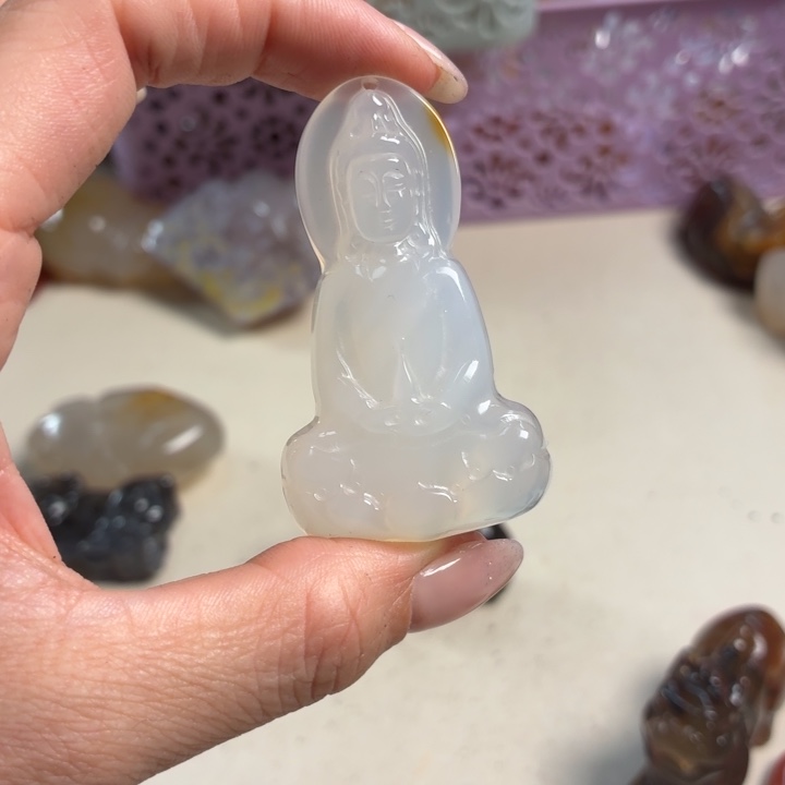 玛瑙/玉髓未镶嵌吊坠(不含链)