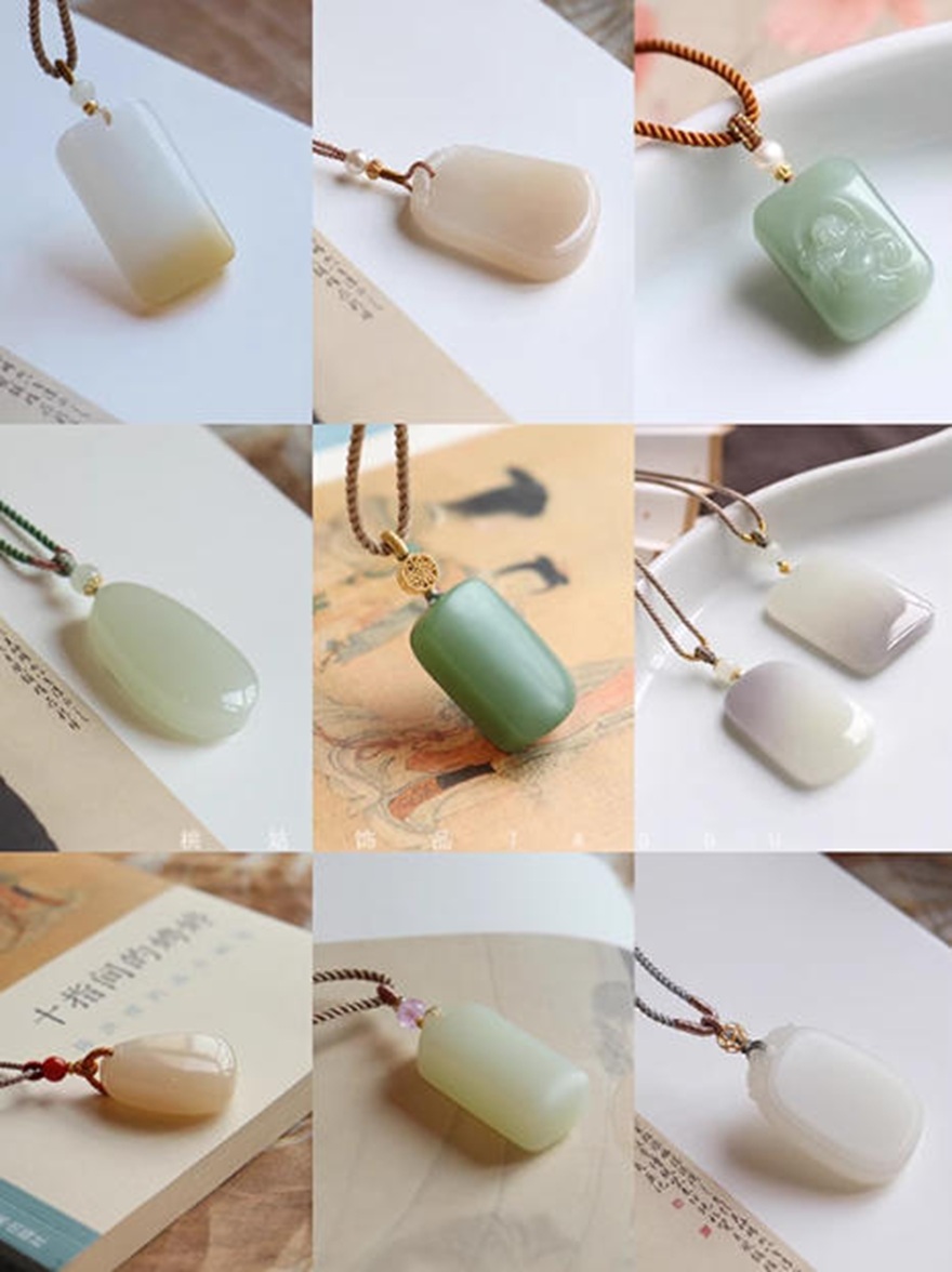 非金属羽毛吊坠 平安无事牌简约时尚男女款玉坠首饰手工气质饰品