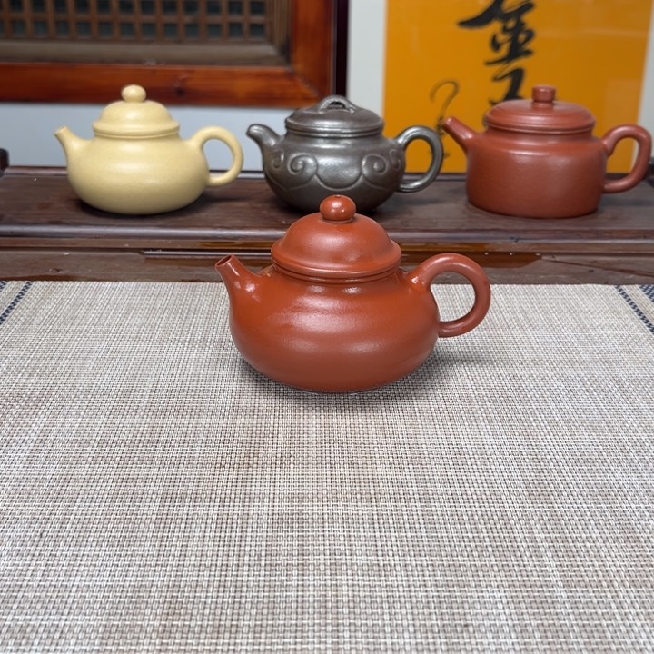 紫砂茶壶容天小红泥